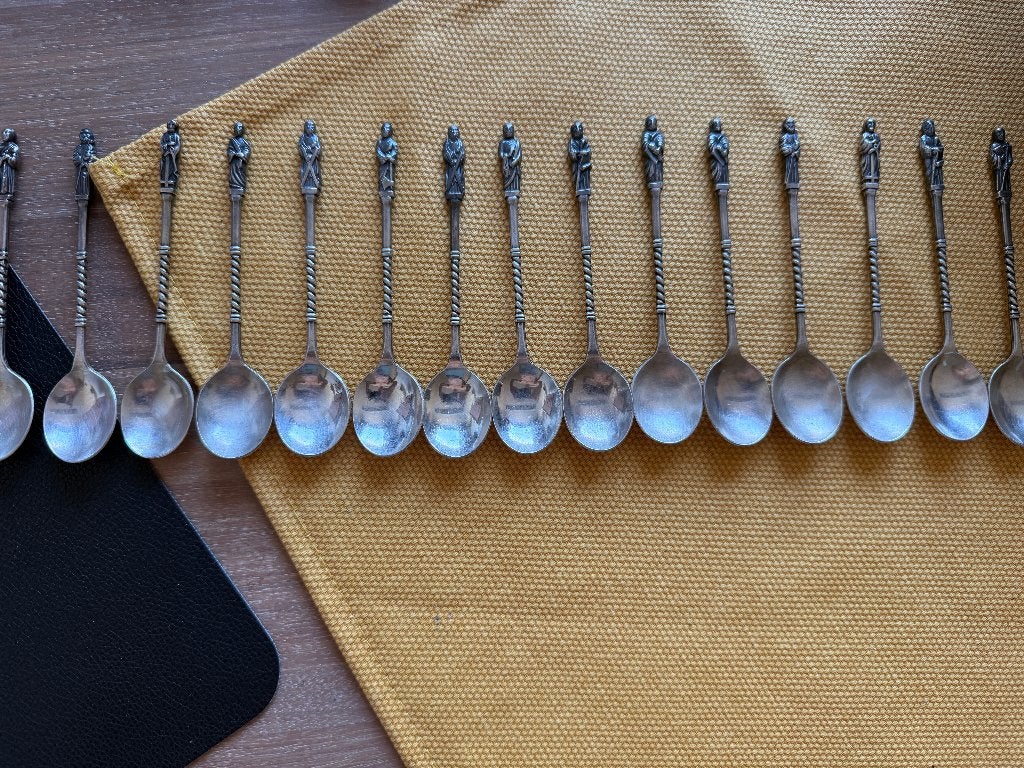 verzilverde apostel lepeltjes 15 stuks, Antiek en Kunst, Ophalen of Verzenden