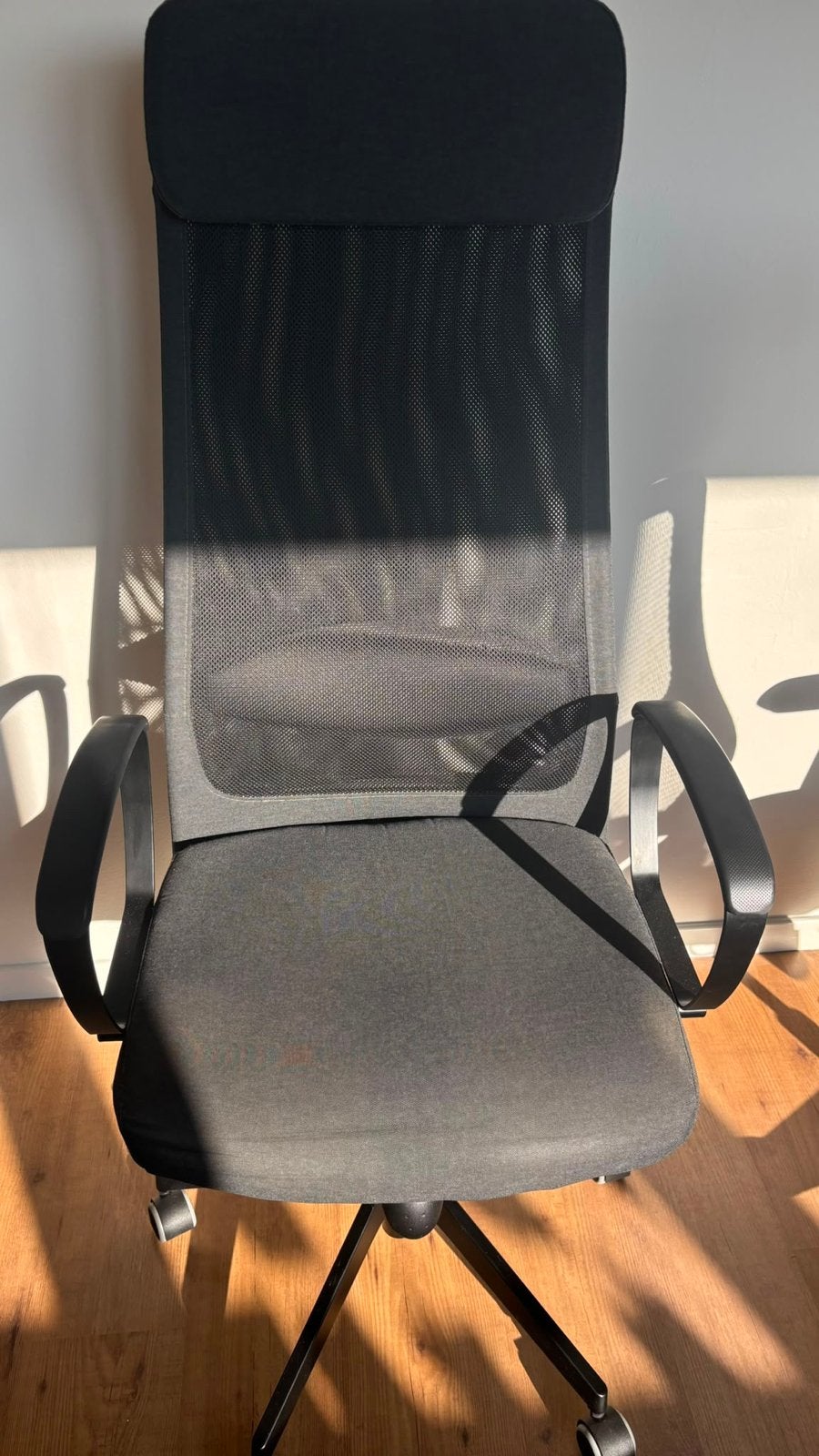 IKEA MARKUS Bureaustoel donkergrijs, Ophalen, Gebruikt, Grijs, Bureaustoel
