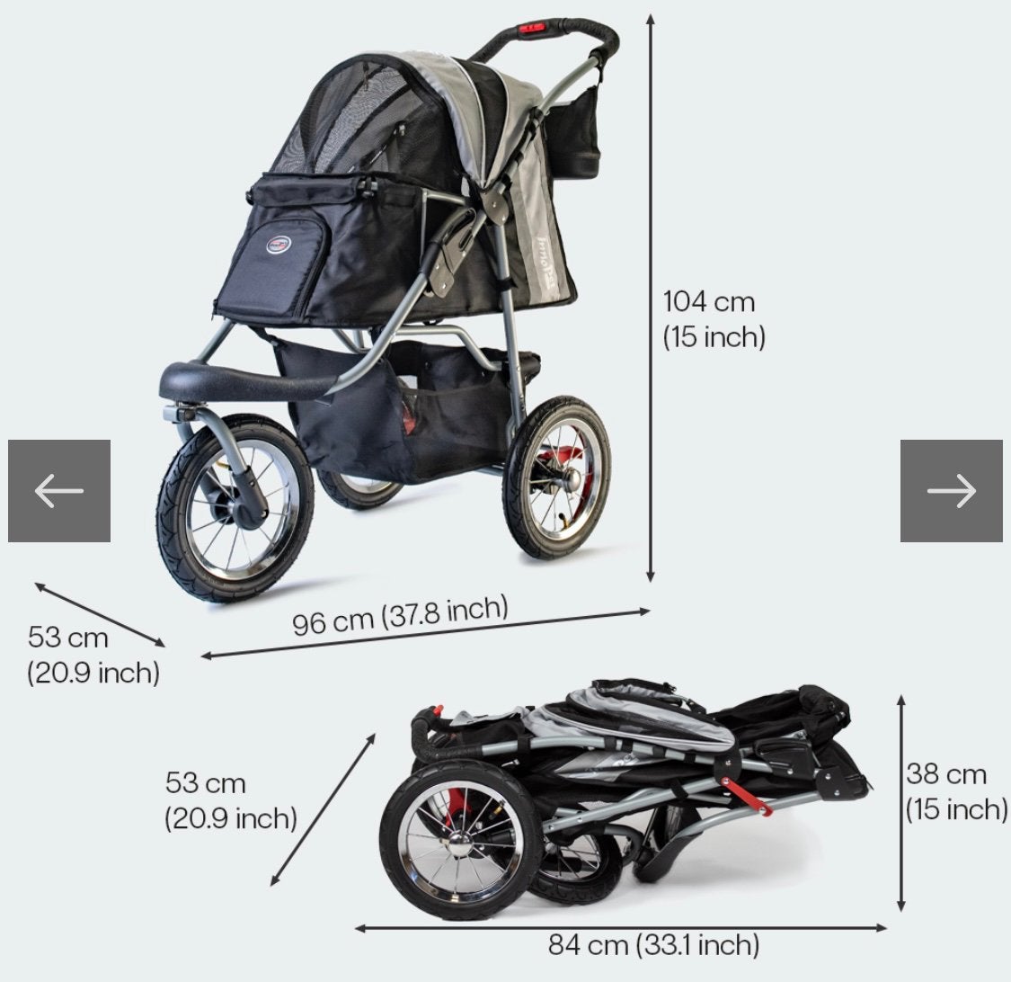Innopet Comfort Efa nieuw kleur zwart/zilver en rood/zwart, Dieren en Toebehoren, Innopet, Ophalen, Nieuw, Hondenbuggy