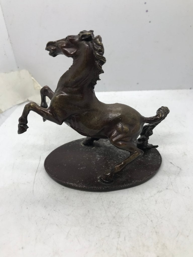 brons sculptuur beeld steigerend paard, Antiek en Kunst, Antiek | Koper en Brons, Ophalen of Verzenden, Brons