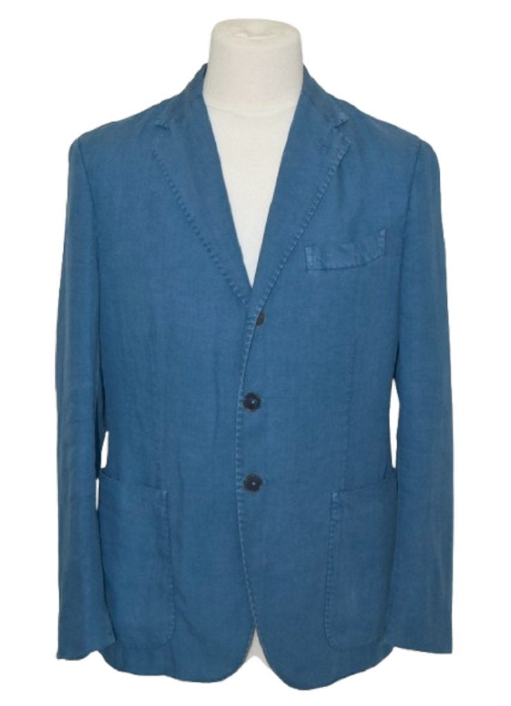 The Gigi linnen kostuum, pak, suit, blauw, Mt. 50 / M, Ophalen of Verzenden, Zo goed als nieuw, The Gigi, Maat 48/50 (M)