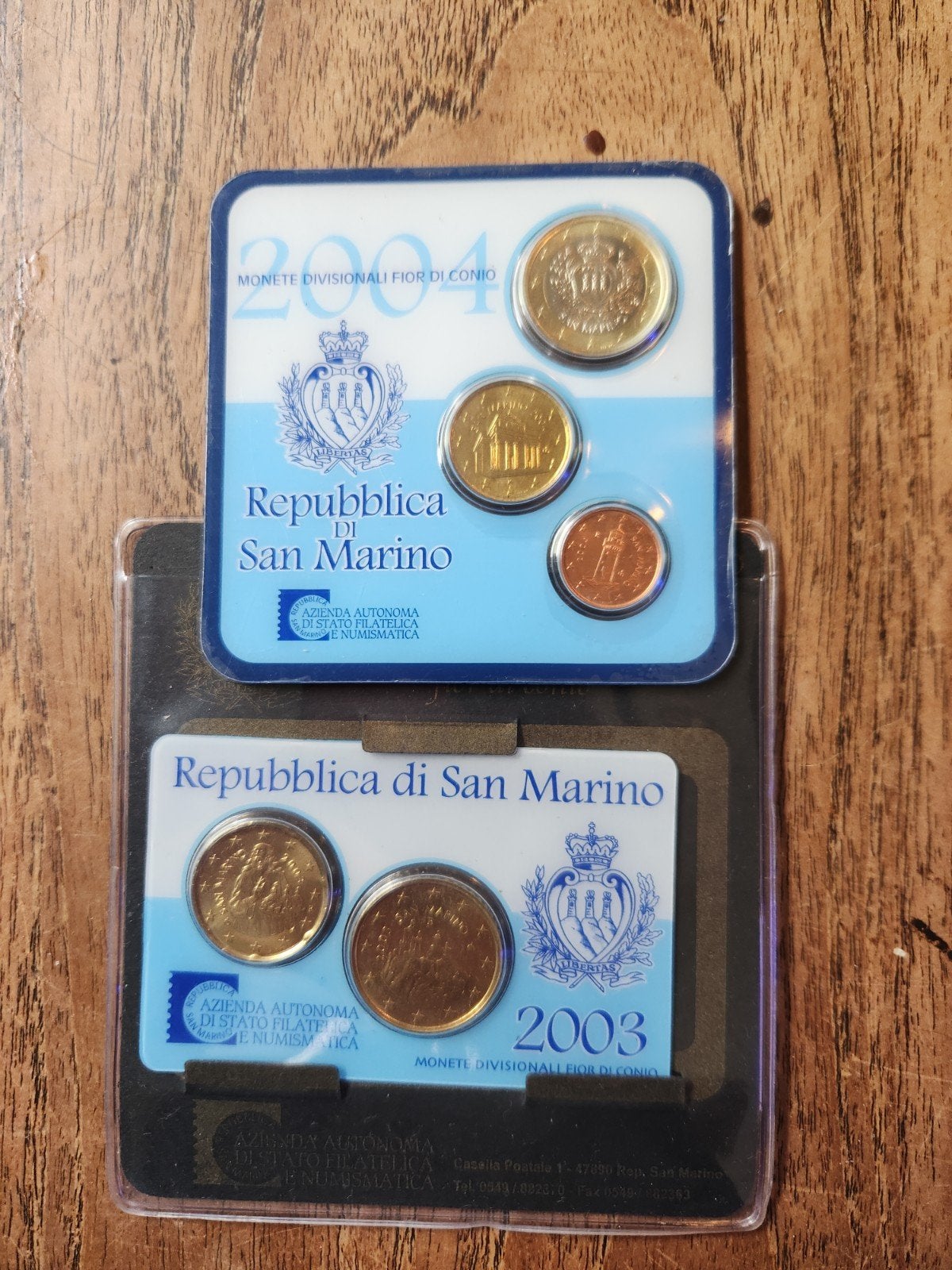San Marino Euro Muntenset 2003 & 2004, Ophalen of Verzenden, San Marino, Overige waardes, Setje