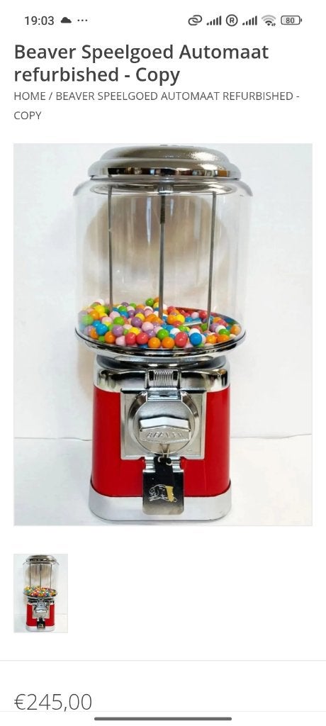 Automaten orginele beaver, Ophalen