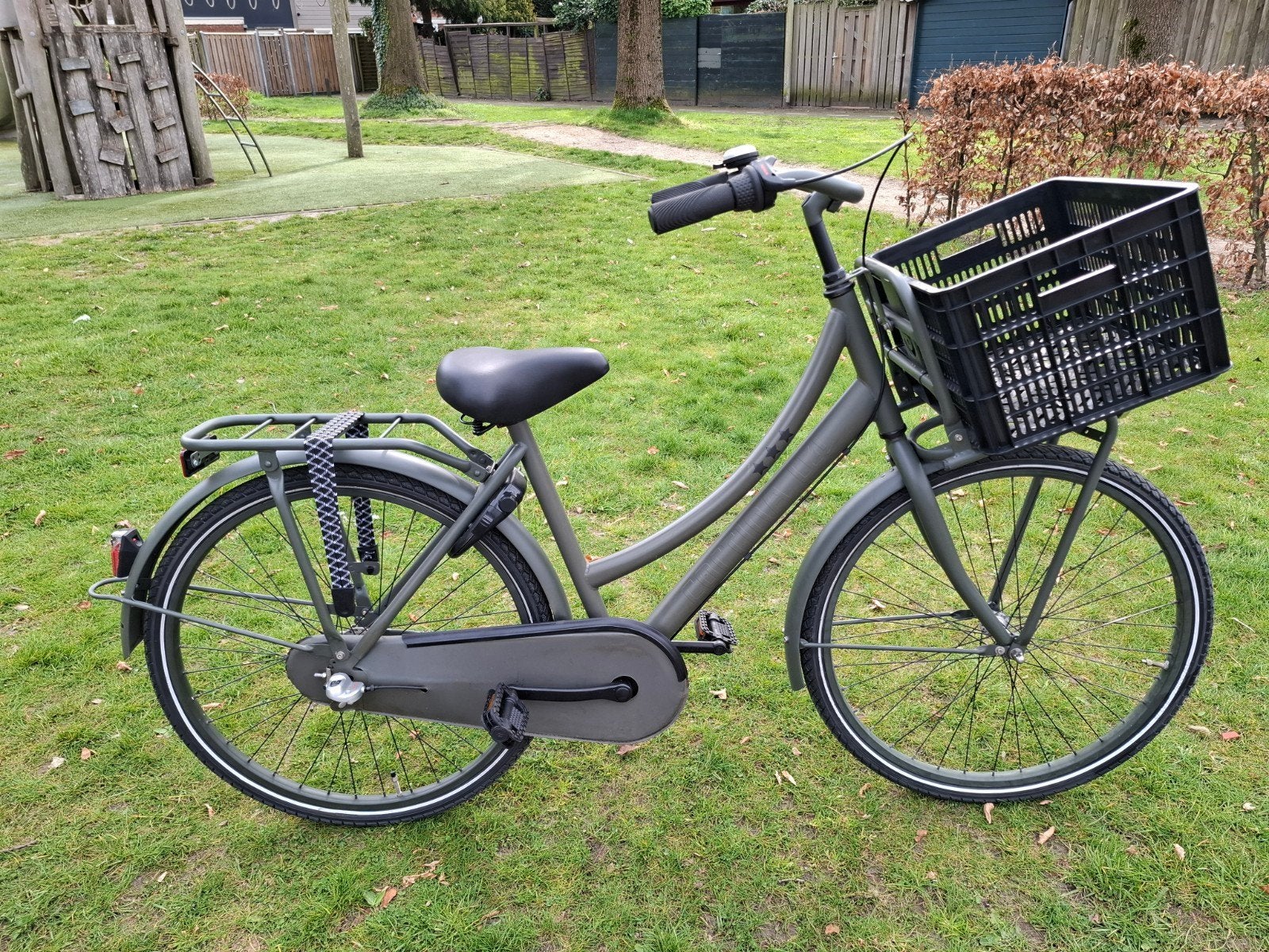 Legergroene cortina u4 meisjesfiets 24INCH 3 versnellingen, Fietsen en Brommers, Fietsen | Meisjes, Terugtraprem, 24 inch, Cortina U4 transportfiets