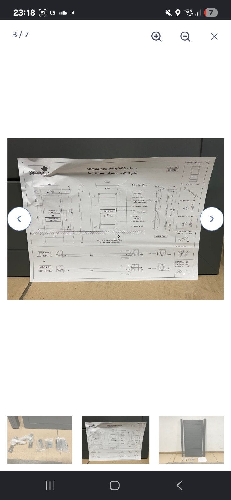 Aluminium deur antraciet 90x183 cm, 80 tot 100 cm, Nieuw, Ophalen of Verzenden, Buitendeur