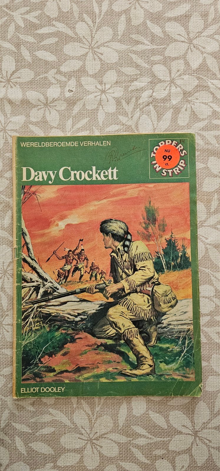 Davy Crockett 1974 Wereldberoemde Verhalen -Toppers in Strip, Boeken, Stripboeken, Gelezen, Eén stripboek, Ophalen of Verzenden