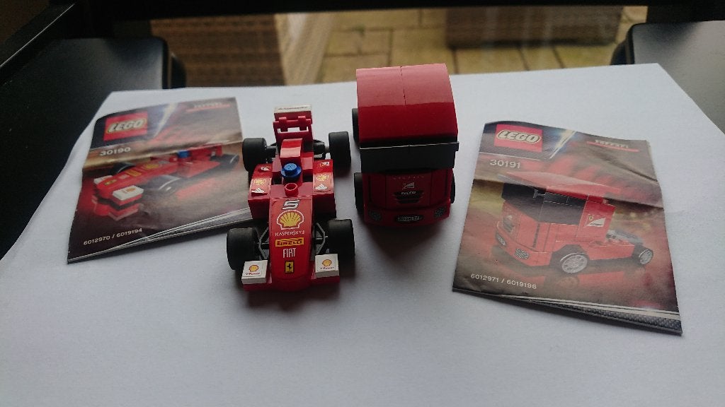 Lego Racers Ferrari 30190 en 30191, Lego, Compleet, Ophalen of Verzenden, Zo goed als nieuw
