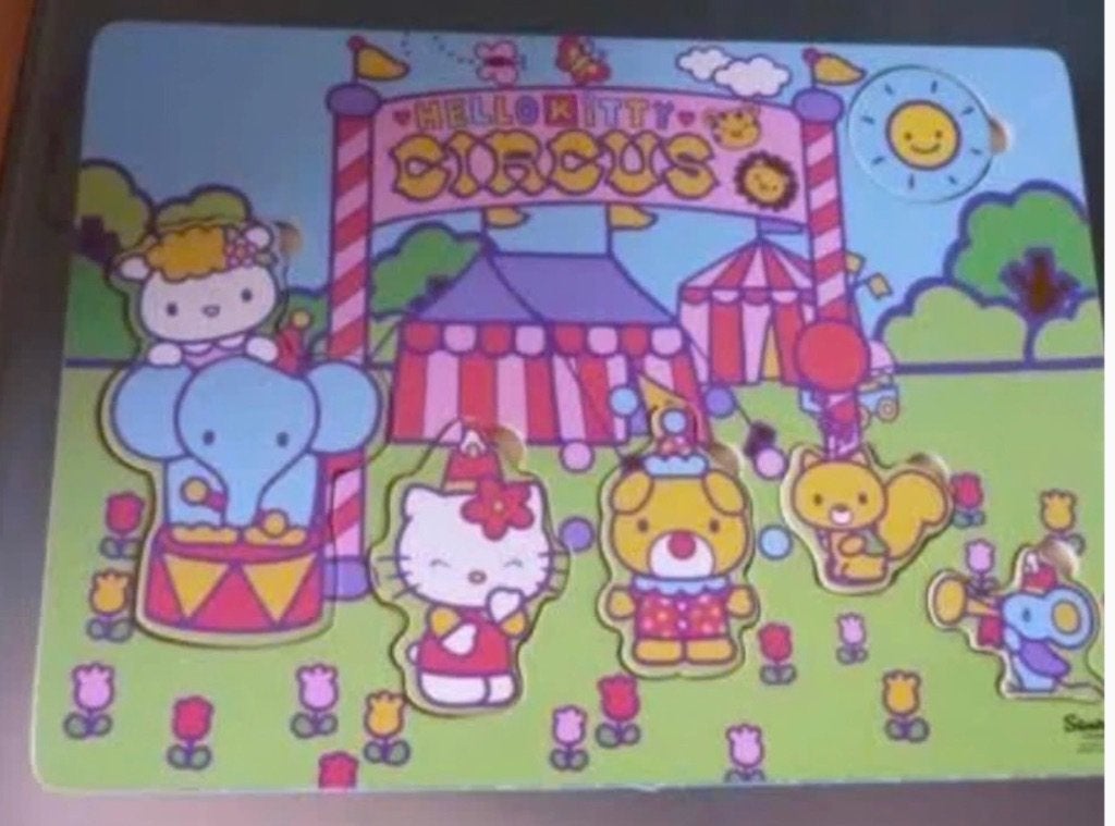 hello kitty houten puzzel, Ophalen, Zo goed als nieuw, Van hout, Minder dan 10 stukjes