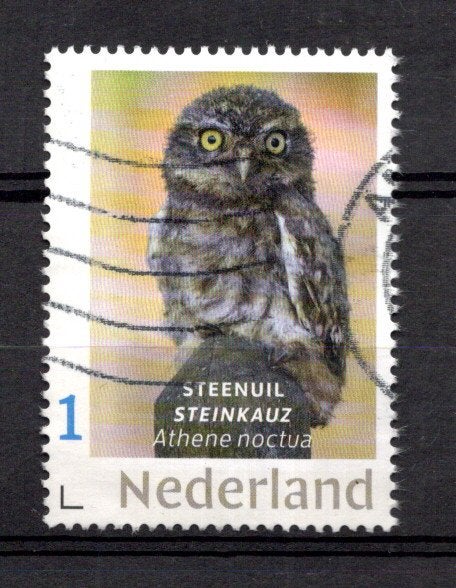 gestempeld zegel. persoonlijke: uit vel van 3. steenuil, Verzenden, Na 1940, Gestempeld