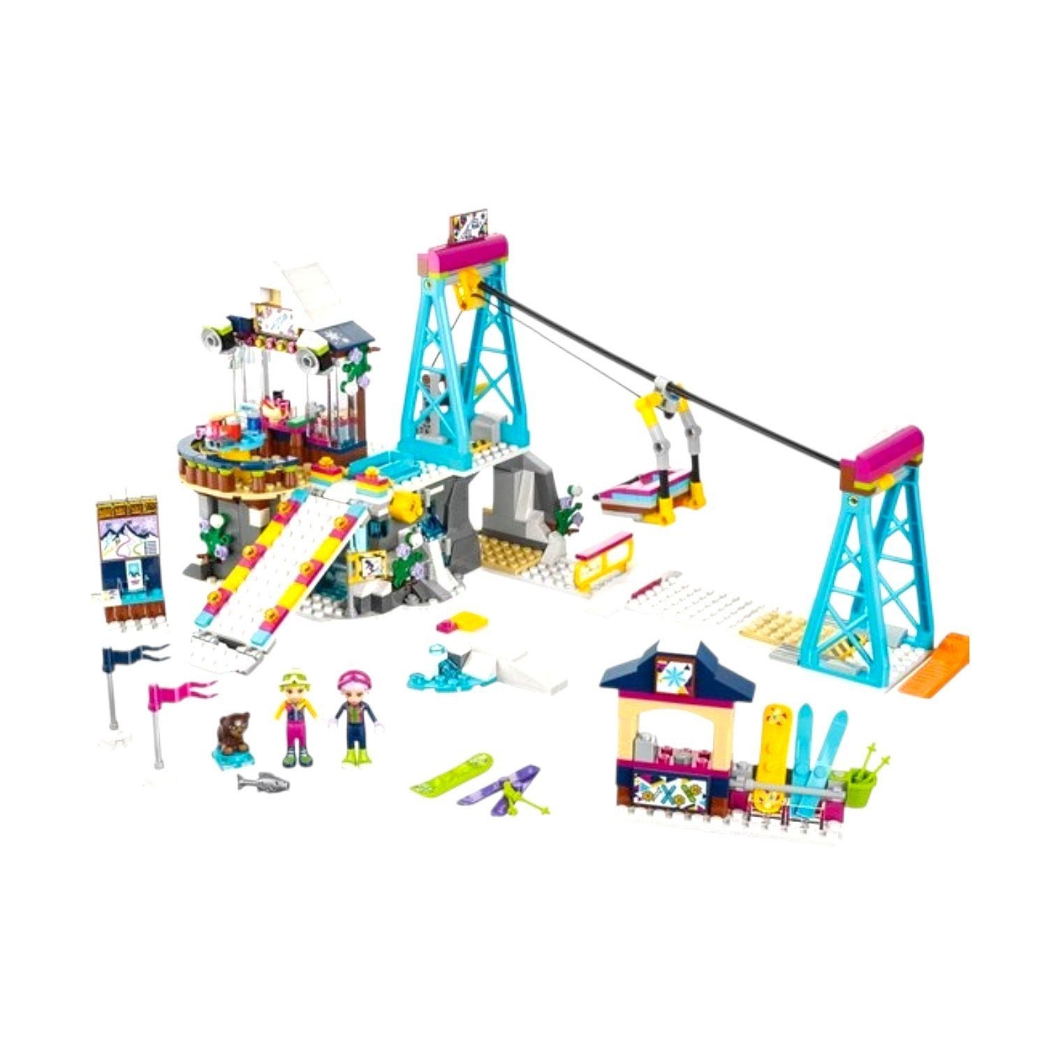 LEGO Friends 41324 Wintersport Skilift – 2017 – incompleet, Gebruikt, Lego, Overige typen, Friends
