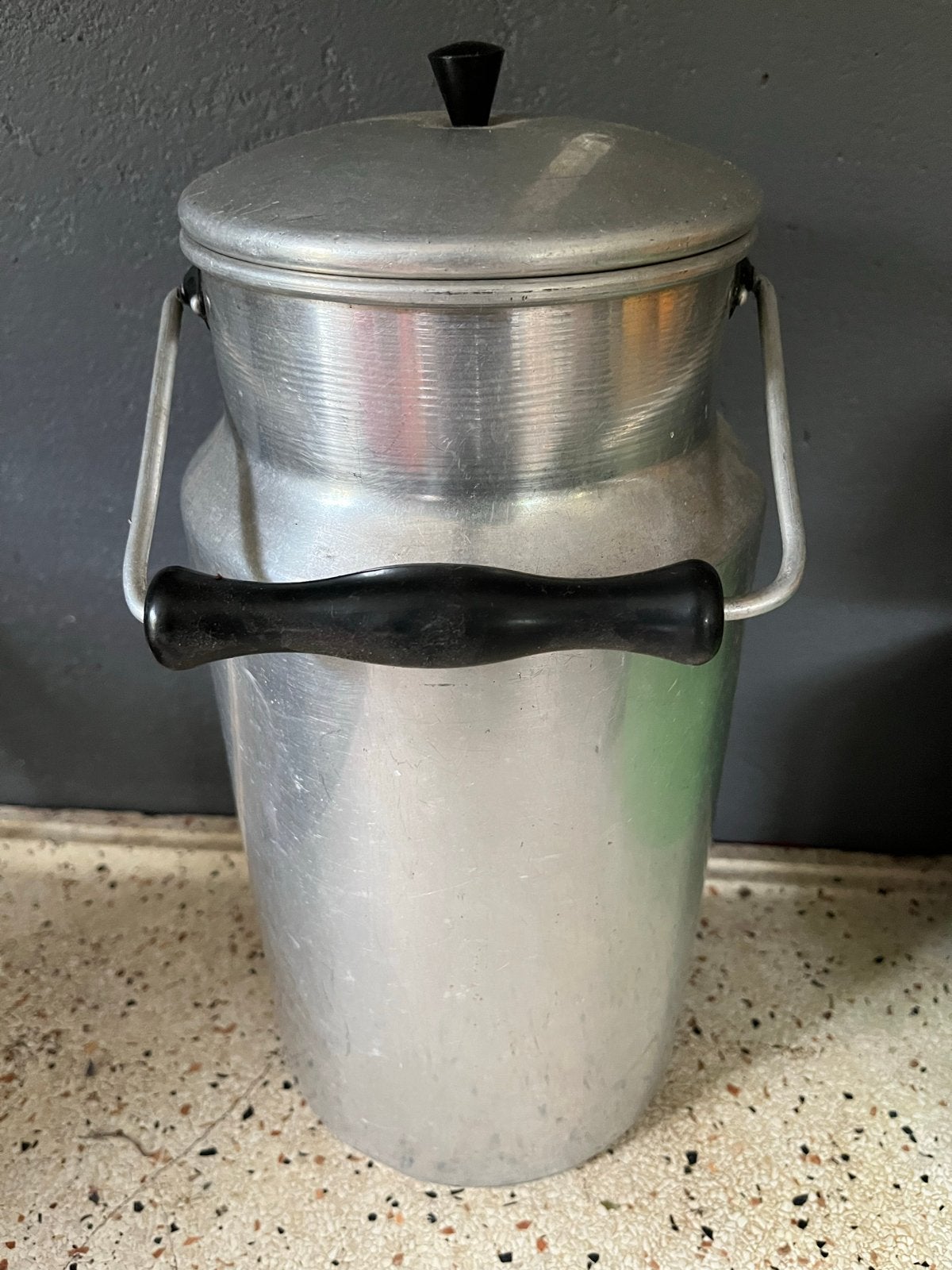 Vintage aluminium melkbus met deksel en handvat, Ophalen of Verzenden