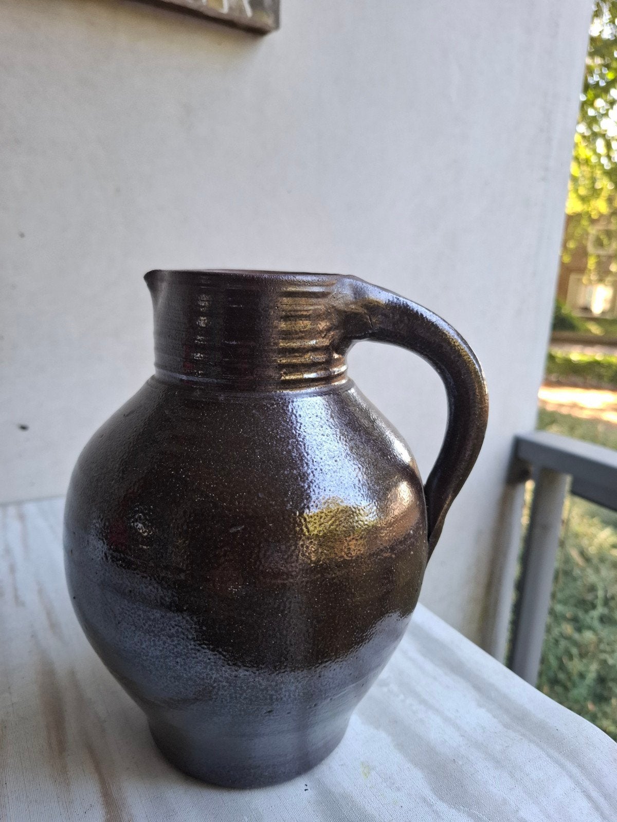 Vintage Aardewerken Kruik/Kan - Rustiek Bruin, Ophalen of Verzenden
