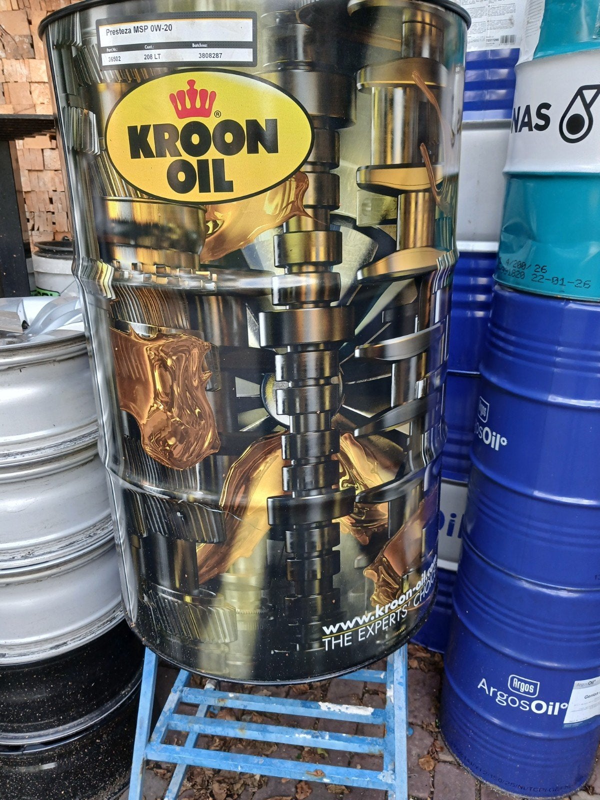 olie vat 200l, Ophalen