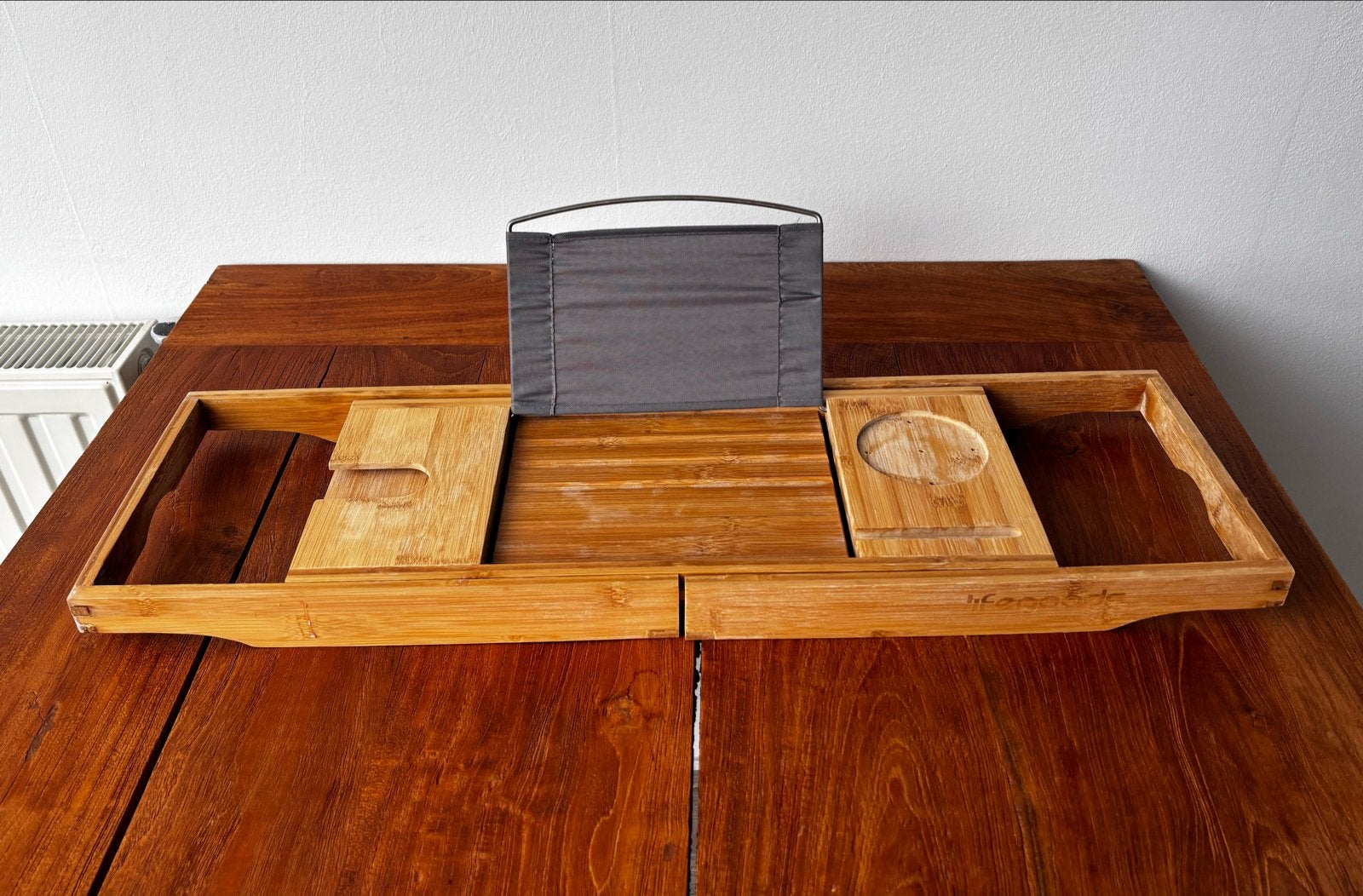 Houten badrek/badplank, Huis en Inrichting, Ophalen of Verzenden, Gebruikt, Bruin, Badkamerrek
