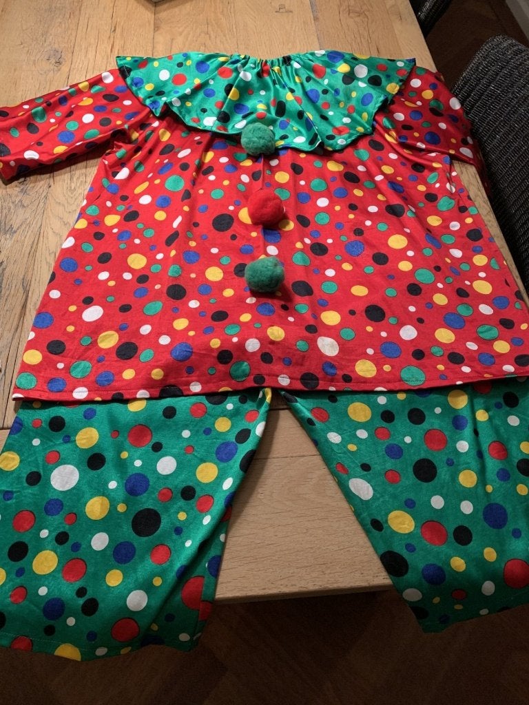 Clownspak kind, Ophalen of Verzenden, Zo goed als nieuw, Jongen of Meisje