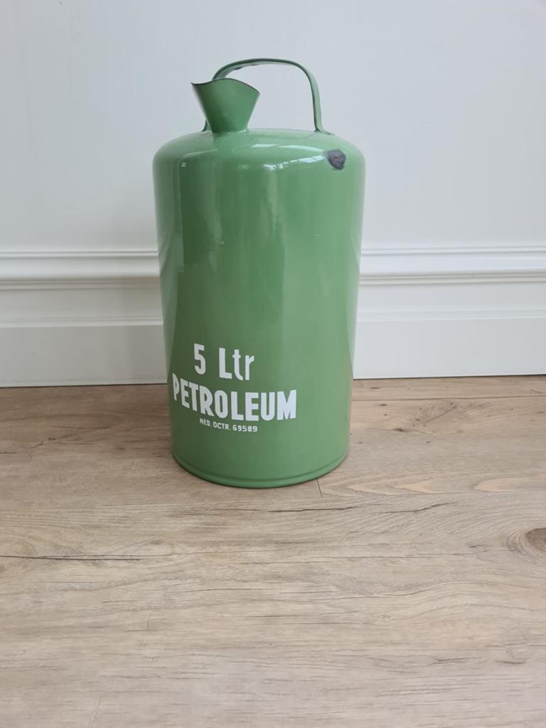 Emaille petroleum kan van 5 liter, Ophalen of Verzenden