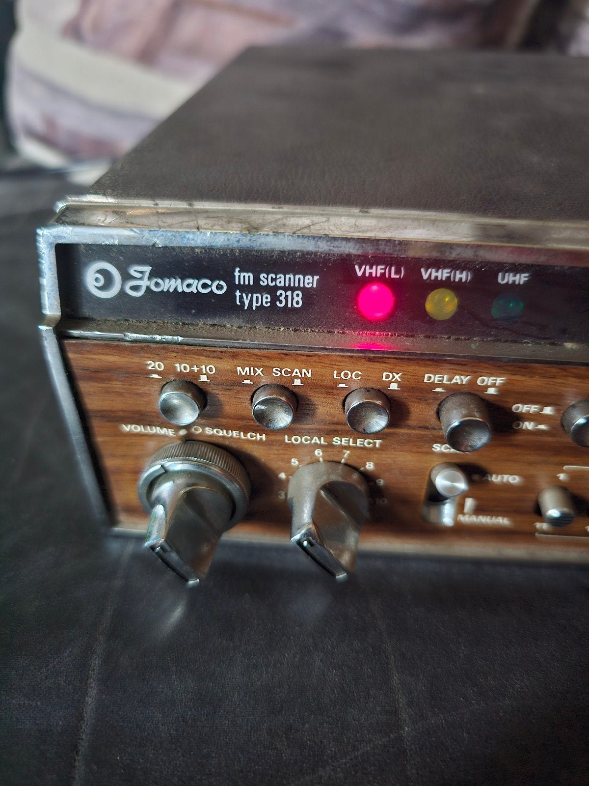 Te koop Jomaco FM scanner type 318 met antenne, Telecommunicatie, Zenders en Ontvangers, Ophalen of Verzenden, Gebruikt