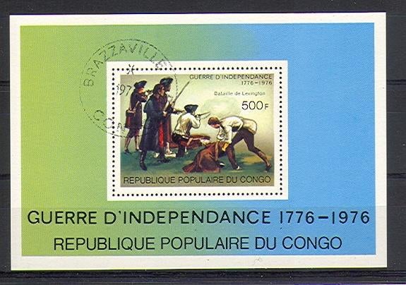 Congo - Geschiedenis - Slag van Lexington - blok, Verzenden, Overige landen, Gestempeld