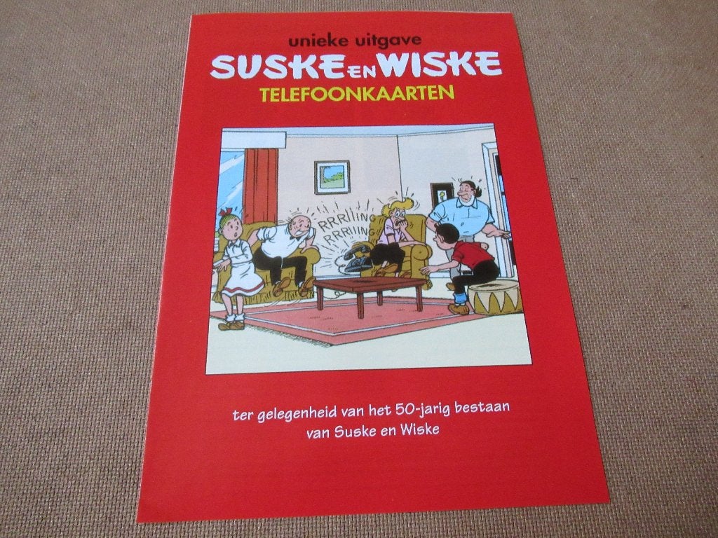 De Unieke uitgave Suske en Wiske telefoonkaarten folder 1995, Verzenden, Willy Vandersteen, Eén stripboek, Nieuw