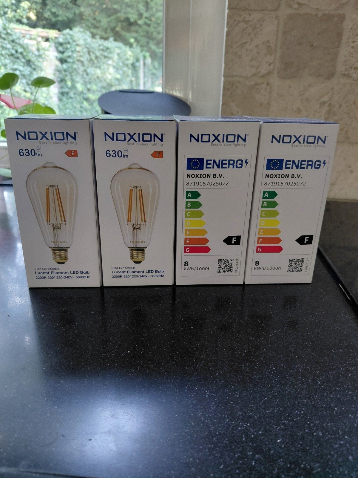 4x Noxion Lucent Filament LED Lamp E27 Amber 630lm, 30 tot 60 watt, Led-lamp, Nieuw, Overige merken