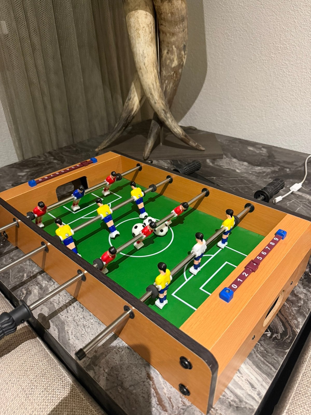 Voetbaltafel van hout, Kinderen en Baby's, Speelgoed | Voetbaltafels, Ophalen, Zo goed als nieuw