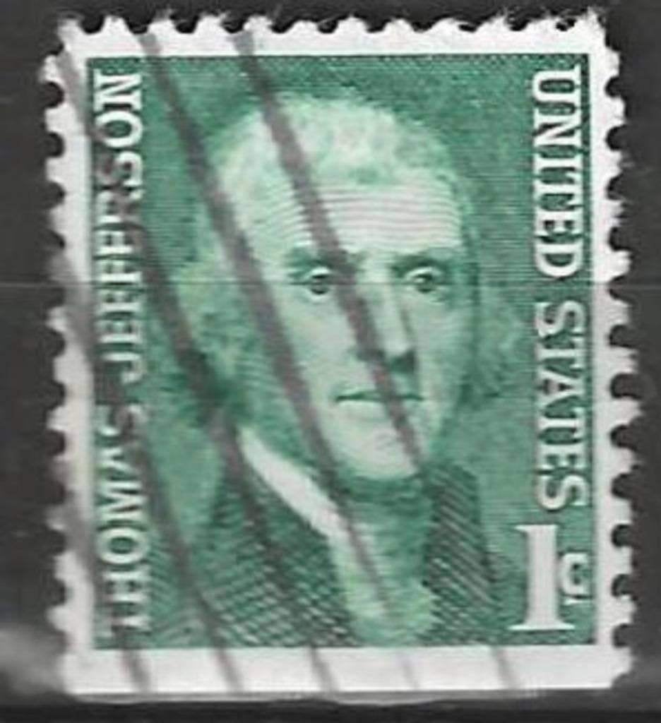 USA 1967/1968 - Yvert 816 - Thomas Jefferson (ST), Postzegels en Munten, Postzegels | Amerika, Verzenden, Gestempeld, Noord-Amerika