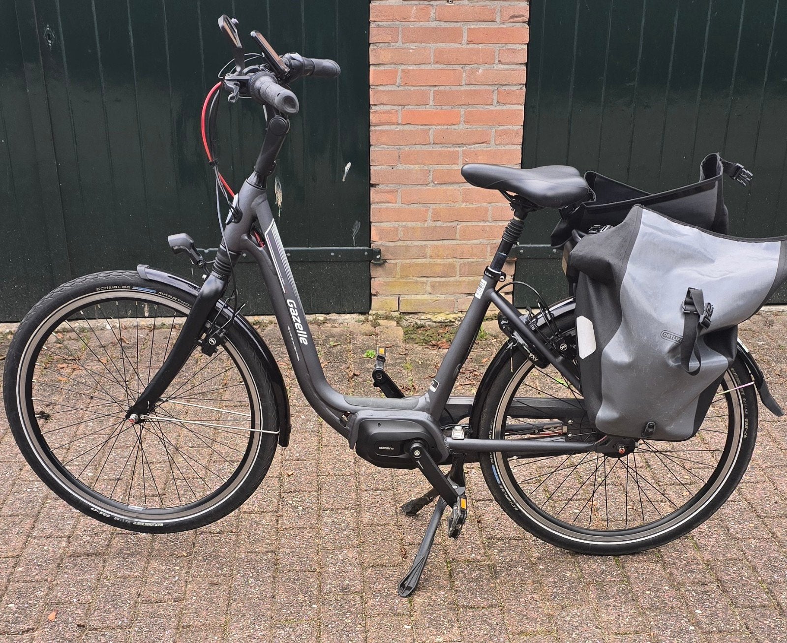 Gazelle elektrische fiets met lage instap en 7 versnellingen, Gebruikt, Ophalen of Verzenden, Minder dan 47 cm, 50 km per accu of meer