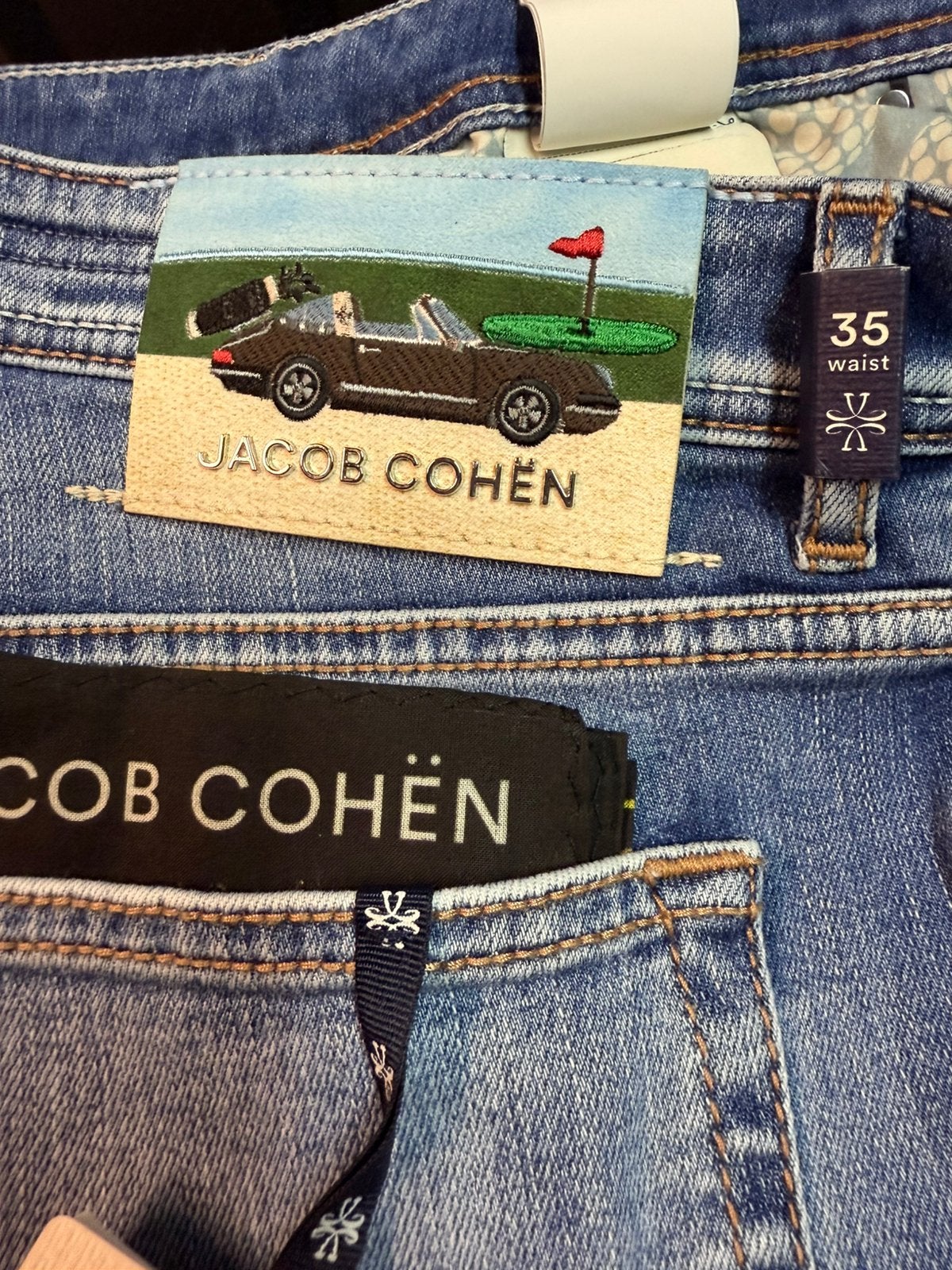 Special Porsche Edition 35 Jacob Cohen jeans NIEUW, Verzenden, Nieuw, Blauw, W33 - W34 (confectie 48/50)