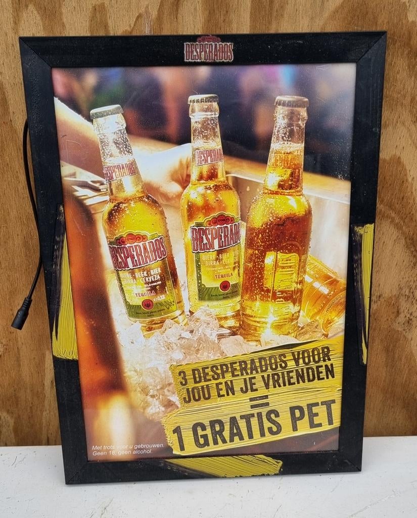 Desperados bord, Reclamebord, N, N, Ophalen of Verzenden