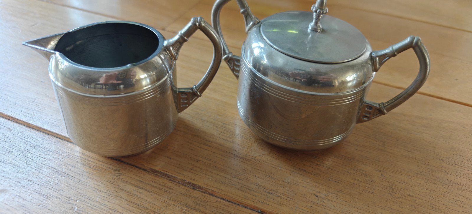 Vintage suikerpot en melkkan set Daalderop, Antiek en Kunst, Antiek | Goud en Zilver, Ophalen of Verzenden