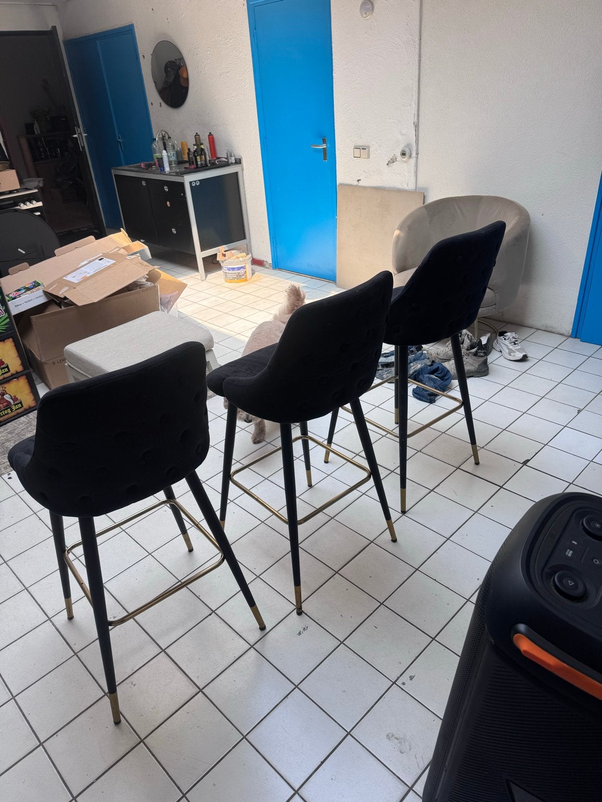 3x gratis barkruk van richmond, Huis en Inrichting, Barkrukken, 3 krukken, Ophalen, 60 tot 90 cm