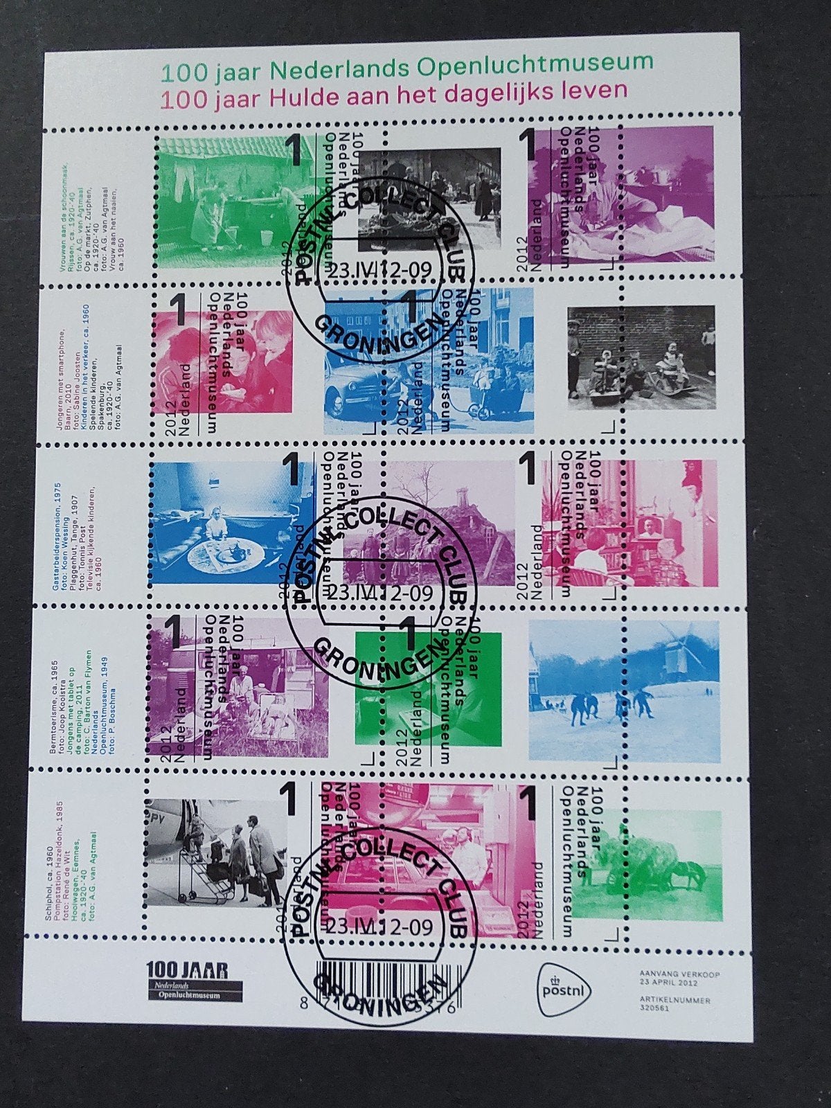 2915-2924 100 jaar nl openluchtmuseum 2012, Postzegels en Munten, Ophalen of Verzenden