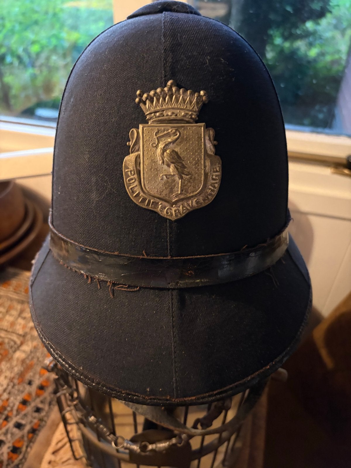 Antieke Politiehelm 's-Gravenhage - Zeldzaam Verzamelstuk, Ophalen of Verzenden