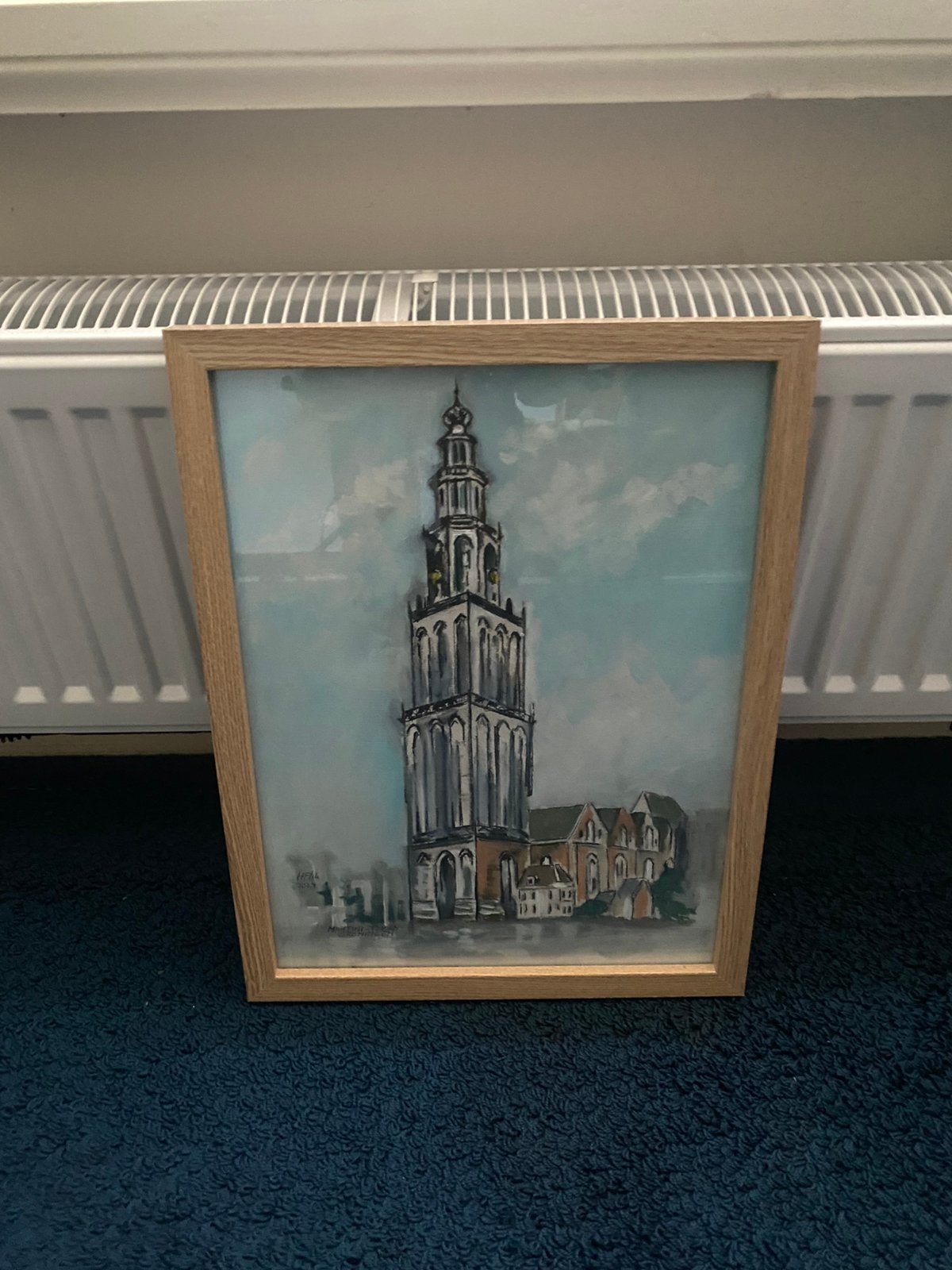 Schilderij groningen martini toren, Antiek en Kunst, Ophalen of Verzenden