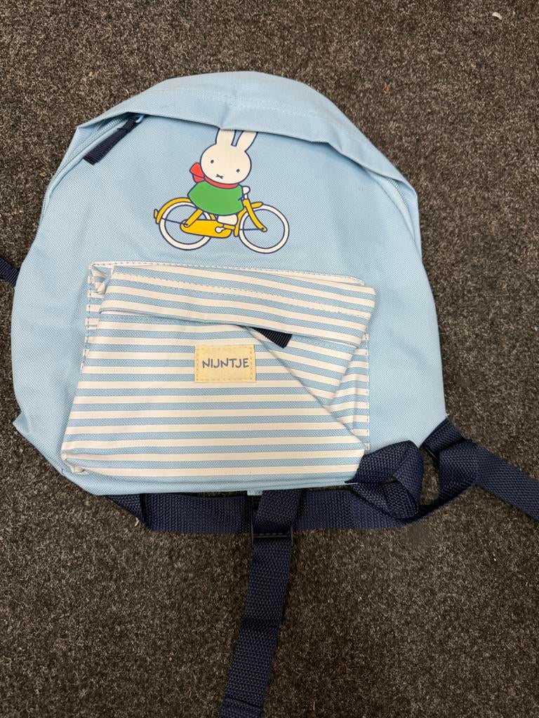 Nijntje Rugzak - Lichtblauw met Fiets, Minder dan 30 cm, Disney of Dora, Nieuw, Ophalen of Verzenden