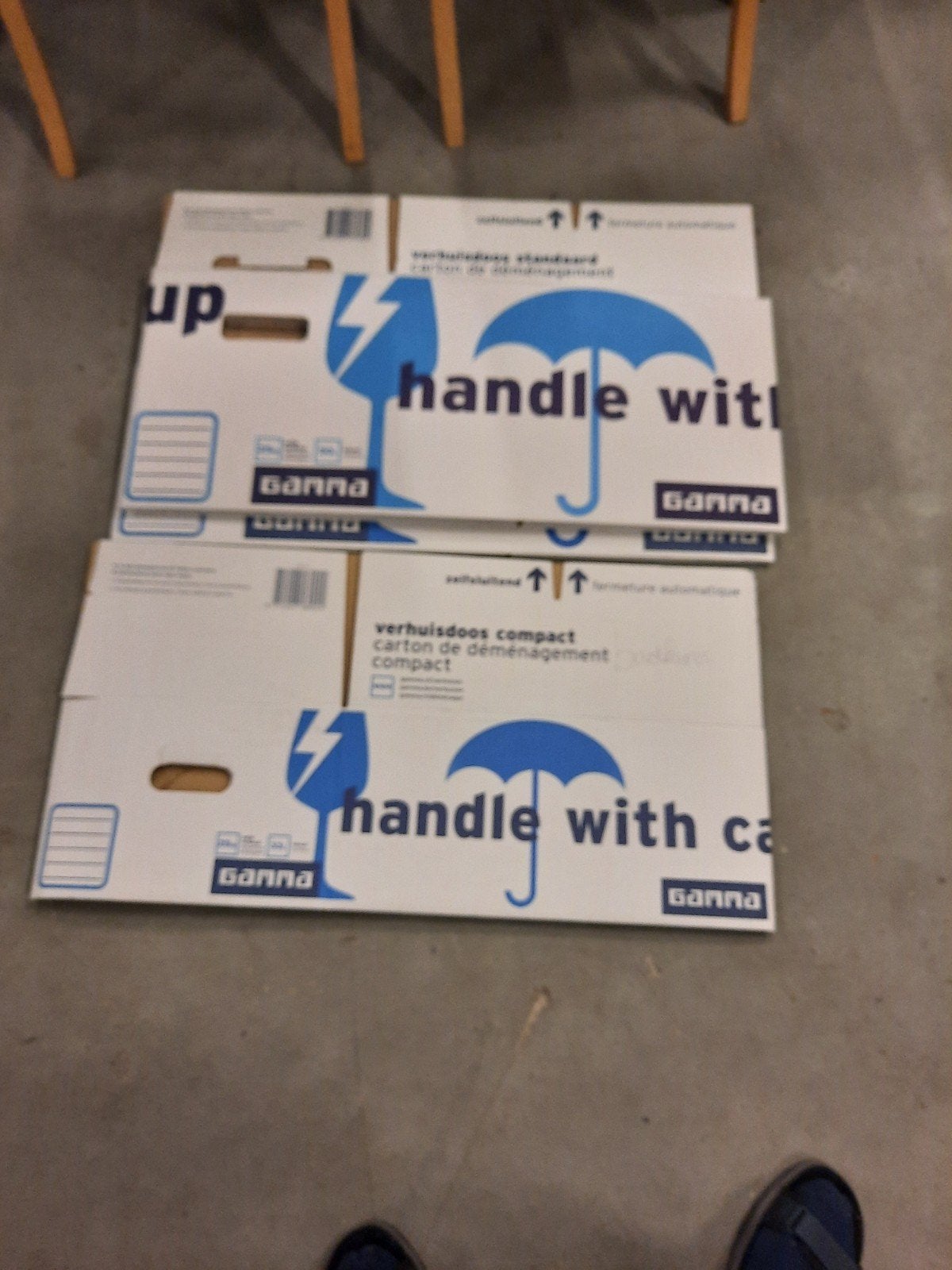 50 verhuisdozen  10 stuks 30 l en 40 stuks 50 l inhoud, Doe-het-zelf en Verbouw, Kratten en Dozen, Gebruikt, Doos, 50 tot 75 cm