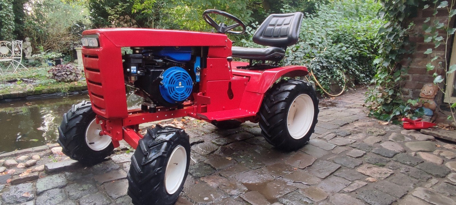 Nette! 14pk Toro Wheel Horse met Bakwagen, Ophalen, Gebruikt, TORO WHEELHORSE, Elektrische starter