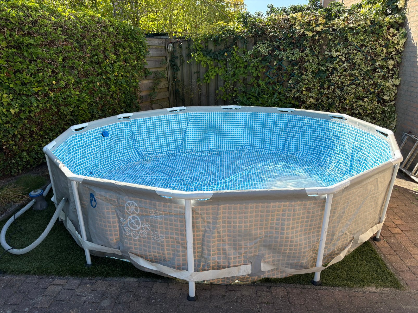 Intex zwembad metalen frame 3660 x76 cm  incl. pomp, Ophalen, Gebruikt, Minder dan 80 cm, Rond