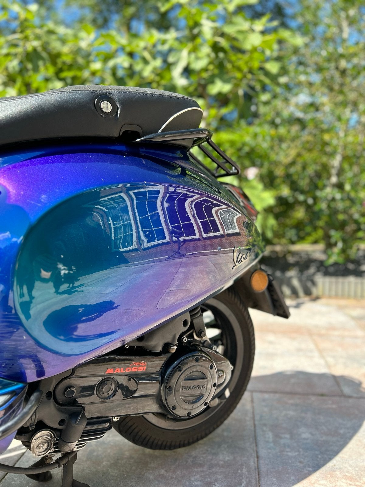 Vespa Sprint Custom Blauw/Paars - Unieke Kleur!, Ophalen, Gebruikt, Maximaal 45 km/u, Overige modellen