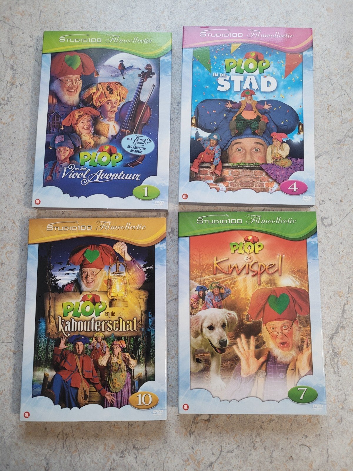 Studio 100 kabouter Plop DVD Boxset (4 films), Avontuur, Alle leeftijden, Boxset, Ophalen of Verzenden