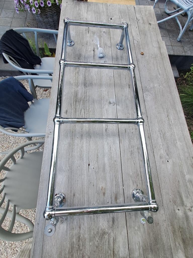 Handdoekradiator chroom - 50x125cm - Gebruikt, goede staat, Ophalen, Gebruikt, Radiator, Minder dan 60 cm