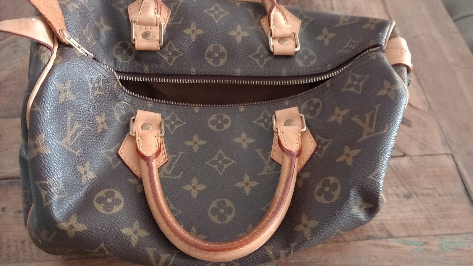 louis vuitton speedy, 40 tot 60 cm, 30 cm of meer, Bruin, Minder dan 35 cm