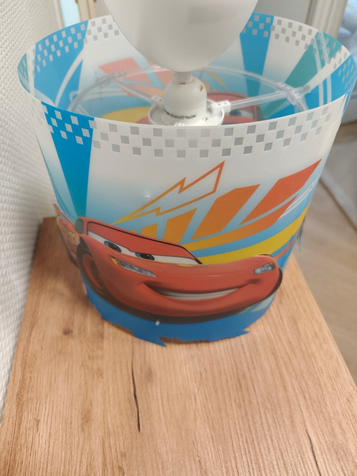 Cars Plafondlamp Kinderkamer - Bliksem McQueen, Gebruikt, 25 tot 50 cm, Ophalen of Verzenden, Kinderkamer, Cars, Disney, Bliksem McQueen