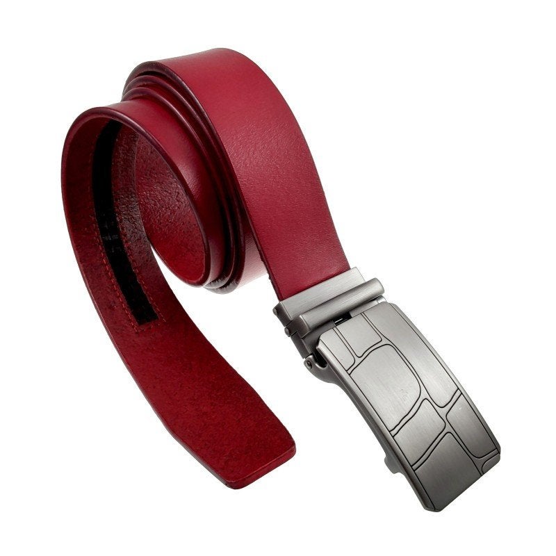 Automatische Riem Heren Echt Leer Verstelbare Rode Riem, Kleding | Heren, Riemen en Ceinturen, Birgitta-Gracht 33, 6465 EL Kerkrade, Nederland