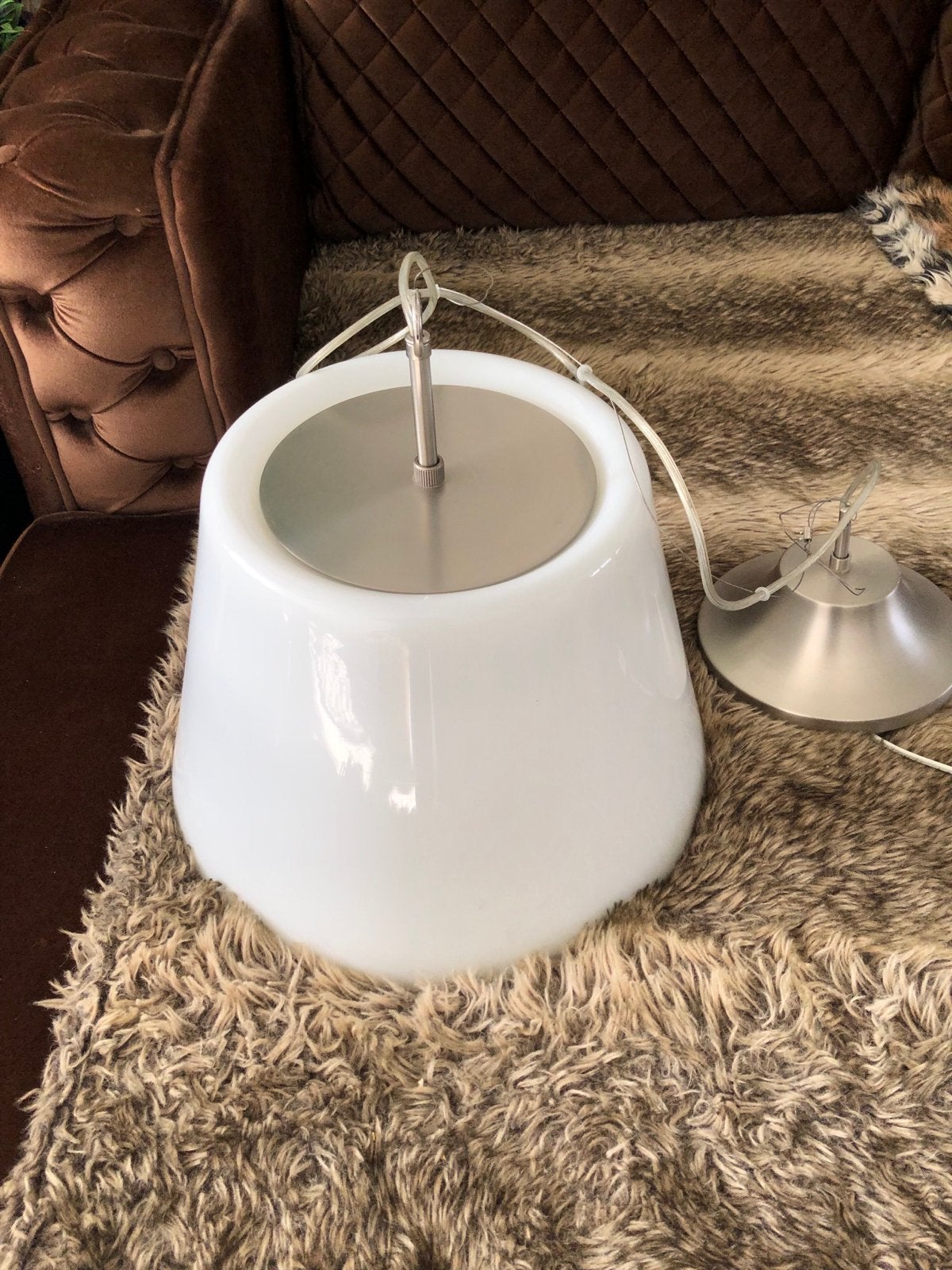 Nieuwe IKEA hanglamp met G9 fitting, Wit, Nieuw, Glas, Modern