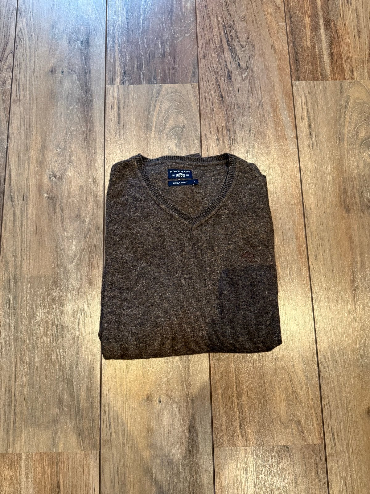 State of Art V-hals trui bruin XL, Ophalen of Verzenden, Zo goed als nieuw, Maat 56/58 (XL), Bruin