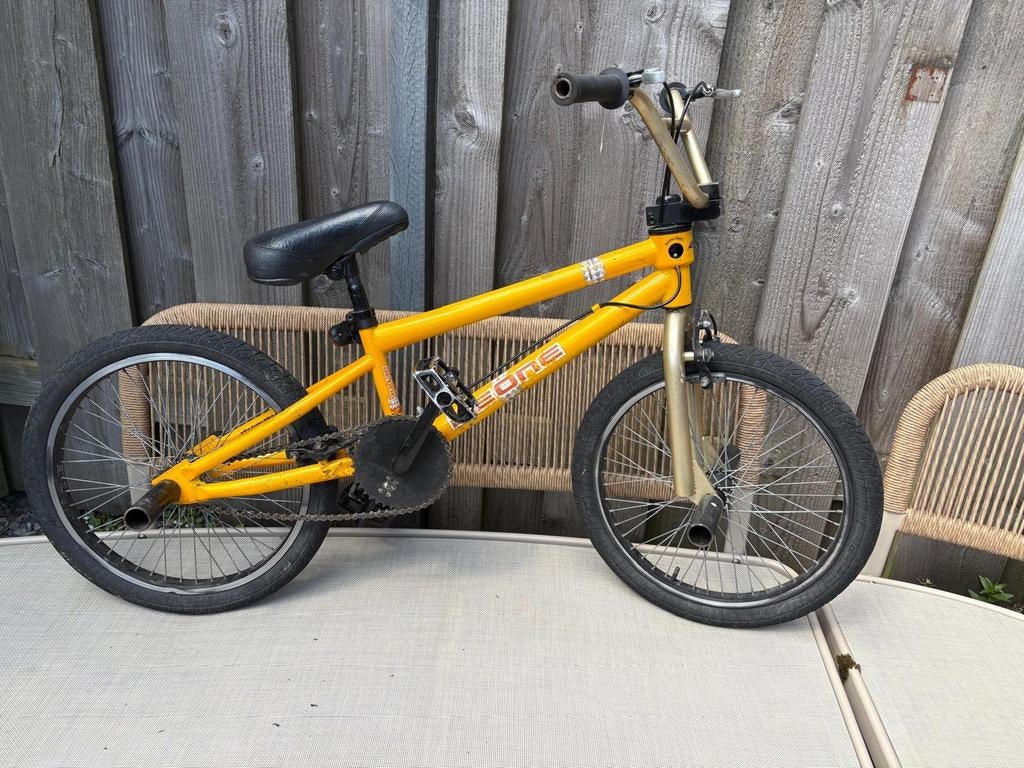 Stoere gele BMX fiets - Ideaal voor stunts en plezier!, Gebruikt, Staal, 20 tot 24 inch, Ophalen of Verzenden