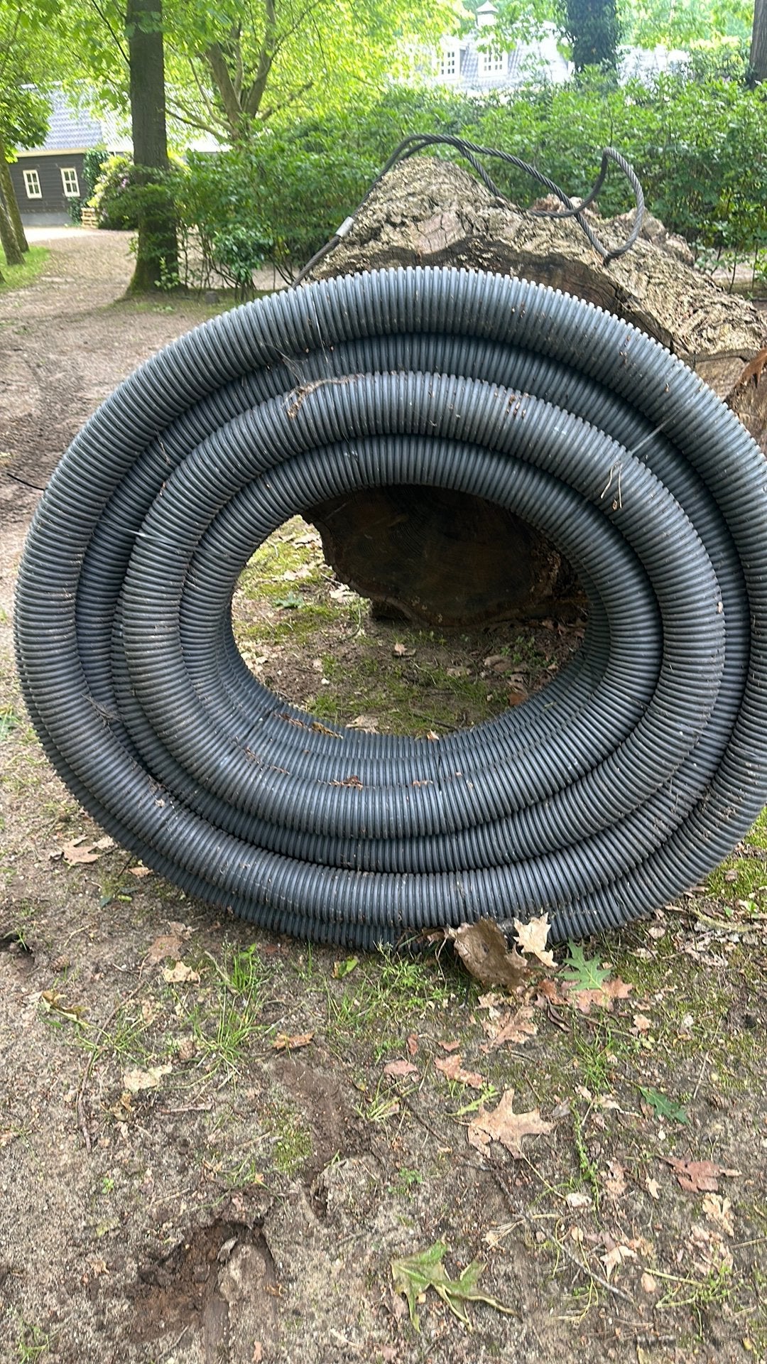 50 meter pvc drainagebuis 100 mm 50 meter, Pvc, 6 meter of meer, Overige typen, Ophalen of Verzenden