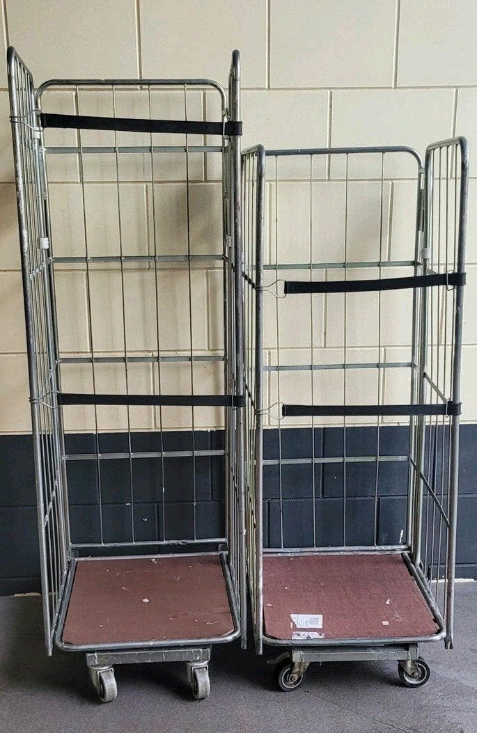 rolkar transportkar magazijnwagen rolcontainer trolley, 100 liter of meer, Ophalen of Verzenden, Gebruikt, Transportkar