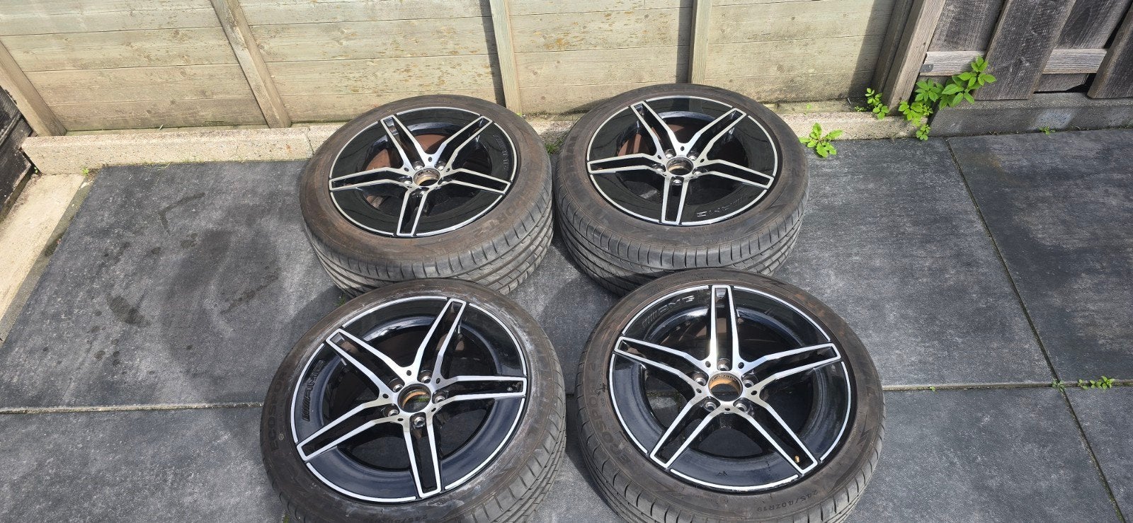 W214 5x112 19 inch velgen - één krom, Gebruikt, Velg(en), 235 mm, Zomerbanden